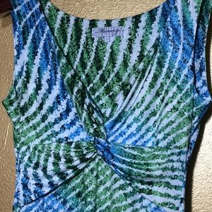 LADIES BLUE & GREEN ..MESMERIZE DRESS